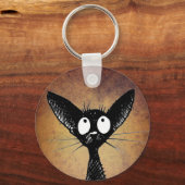 Sleutelhanger van zwarte oosterse katten (Voorkant)