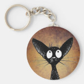 Sleutelhanger van zwarte oosterse katten (Voorkant)