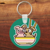 Sleutelhanger Varkens en honden (Voorkant)