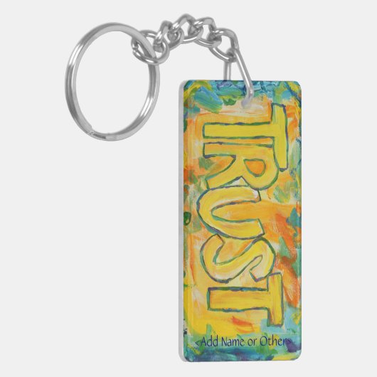 Sleutelhanger Vertrouwen Inspirerend Word - aangep (Voorkant Links)