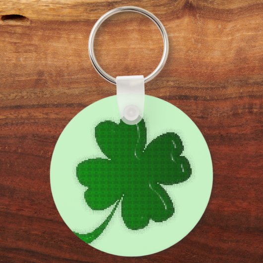 Sleutelhanger - Vier lederen klaver (Voorkant)