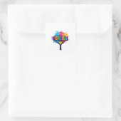 sleutelhanger vierkante sticker (Tas)