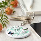 Sleutelhanger Vines & Butterflies Groene Kleuren (Zijkant)