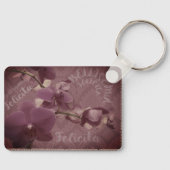 Sleutelhanger vintage bloemmotief (Voorkant)