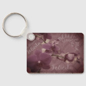 Sleutelhanger vintage bloemmotief (Achterkant)