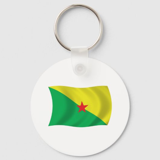 Sleutelhanger Vlag van Frans-Guyana (Voorkant)