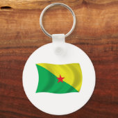 Sleutelhanger Vlag van Frans-Guyana (Voorkant)