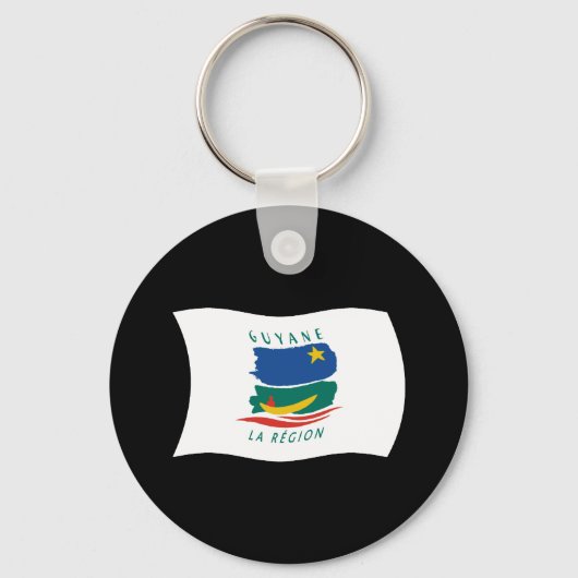 Sleutelhanger Vlag van Frans-Guyana (Voorkant)