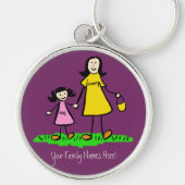 Sleutelhanger voor aangepaste naam moeder- en doch (Voorkant)