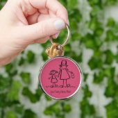 Sleutelhanger voor aangepaste naam moeder- en doch (Hand)