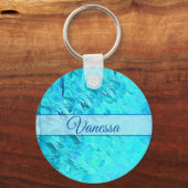 Sleutelhanger voor aangepaste Pacifische blauwe na (Voorkant)
