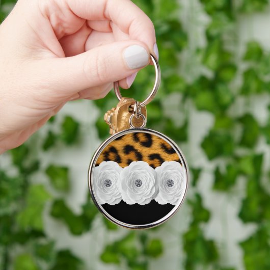 Sleutelhanger voor afdrukken van luipaard (Hand)