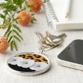 Sleutelhanger voor afdrukken van luipaard (Zijkant)