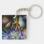 Sleutelhanger voor bijenbewust vierkant (dubbelzij (Achterkant)
