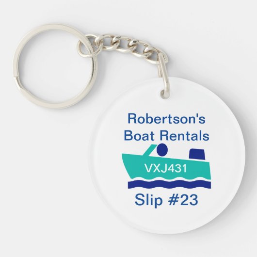 Sleutelhanger voor botenbedrijf (Voorkant)