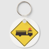 Sleutelhanger voor brandweermachineteken (Achterkant)
