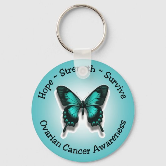 Sleutelhanger voor de bewustmaking van ovariumkank (Voorkant)