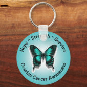 Sleutelhanger voor de bewustmaking van ovariumkank (Voorkant)