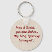 Sleutelhanger voor eerste Moederdag - cadeau voor (Achterkant)