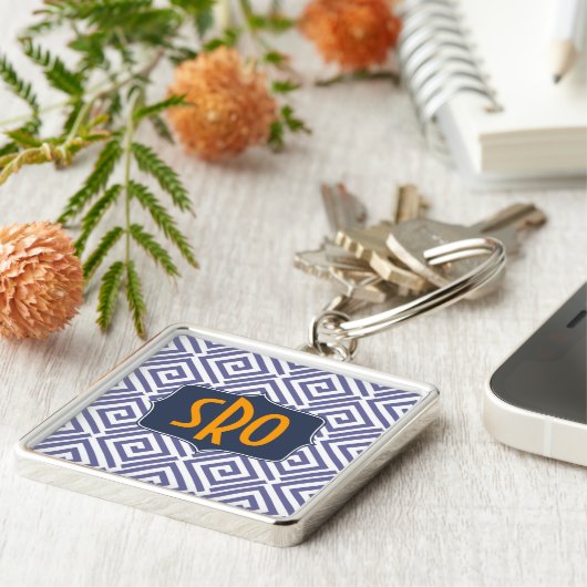  Sleutelhanger voor Griekse grafische monogram (Zijkant)