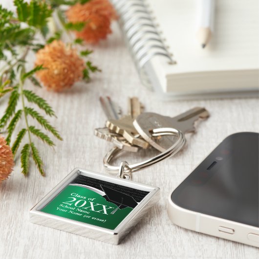  Sleutelhanger voor groen en zwart Afstuderen (Zijkant)