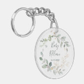 Sleutelhanger voor groene en goudolierampen (Voorkant Links)