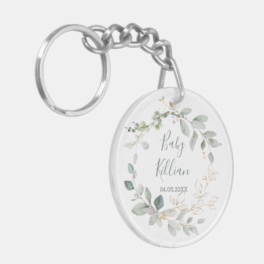 Sleutelhanger voor groene en goudolierampen (Voorkant Links)