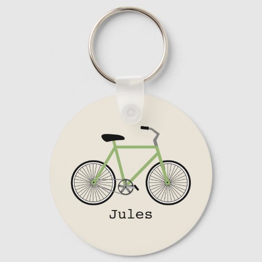 Sleutelhanger voor groene fiets (Voorkant)