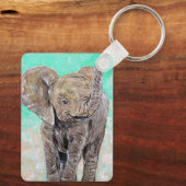 Sleutelhanger voor het schilderen van baby olifant (Achterkant)