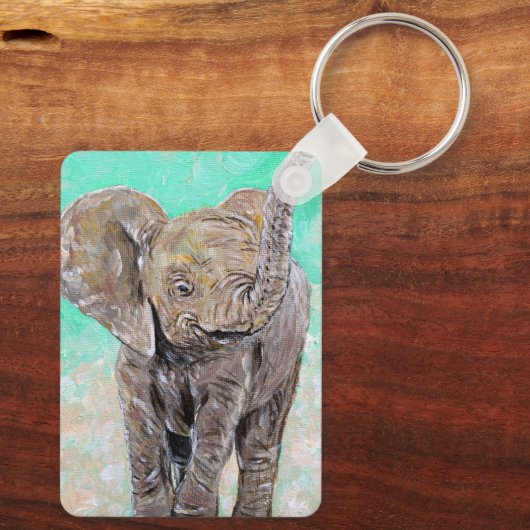 Sleutelhanger voor het schilderen van baby olifant (Achterkant)