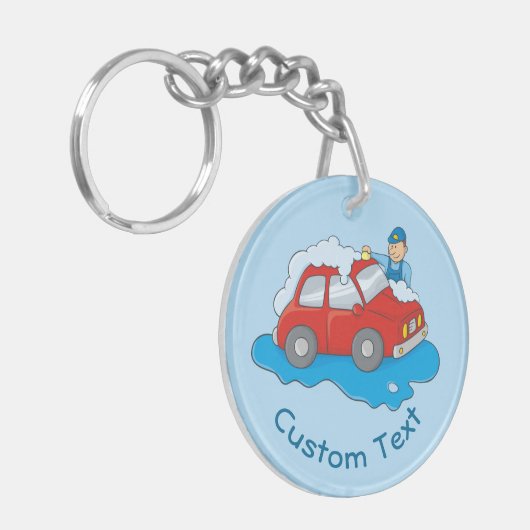 Sleutelhanger voor het wassen van Man (Voorkant Links)