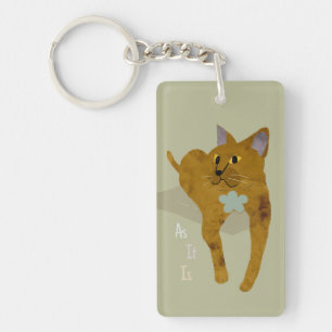 Sleutelhanger voor kattenliefhebbers met woorden v