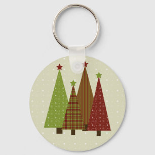 Sleutelhanger voor kerstbomen in Calico