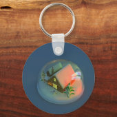 Sleutelhanger voor kerstwintersneeuw wereldbol (Voorkant)