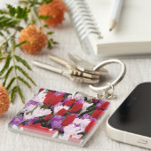 Sleutelhanger voor kleurrijke Tulp Flowers (Voorkant Rechts)
