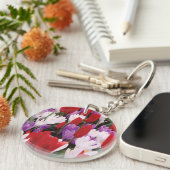 Sleutelhanger voor kleurrijke Tulp Flowers (Voorkant Rechts)