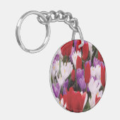Sleutelhanger voor kleurrijke Tulp Flowers (Voorkant Links)