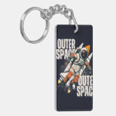 Sleutelhanger voor kosmonauten | Aangepast cadeau (Voorkant Links)