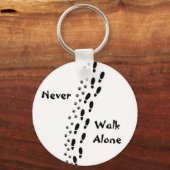 Sleutelhanger voor Loop nooit alleen van hondenlie (Voorkant)