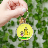 Sleutelhanger voor mama en mij (Blond past naamopt (Hand)
