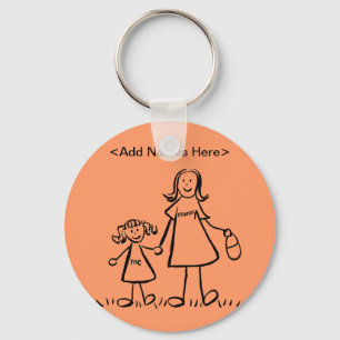 Sleutelhanger voor mama en mij (Namen aanpassen)