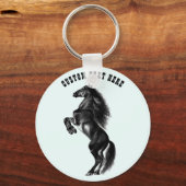 Sleutelhanger voor onechte zwarte wilde paarden - (Voorkant)