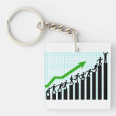 Sleutelhanger voor opwaartse trendgrafiek (Voorkant)