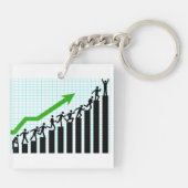 Sleutelhanger voor opwaartse trendgrafiek (Achterkant)