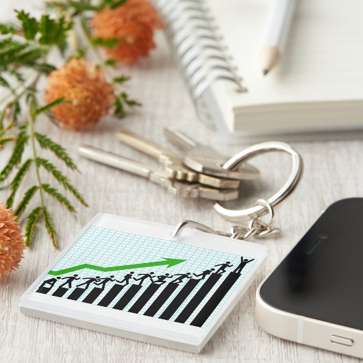 Sleutelhanger voor opwaartse trendgrafiek