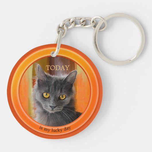 Sleutelhanger voor Oranje fotokat (Achterkant)