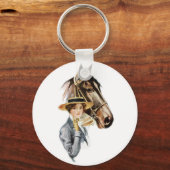 Sleutelhanger voor paarden en Lady (Voorkant)