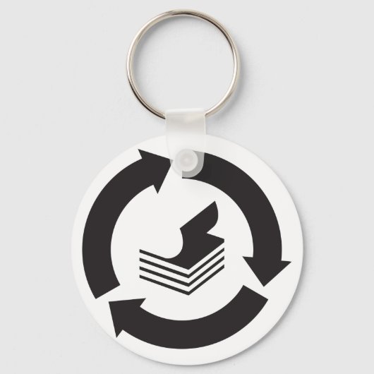 Sleutelhanger voor papierrecycling (Voorkant)