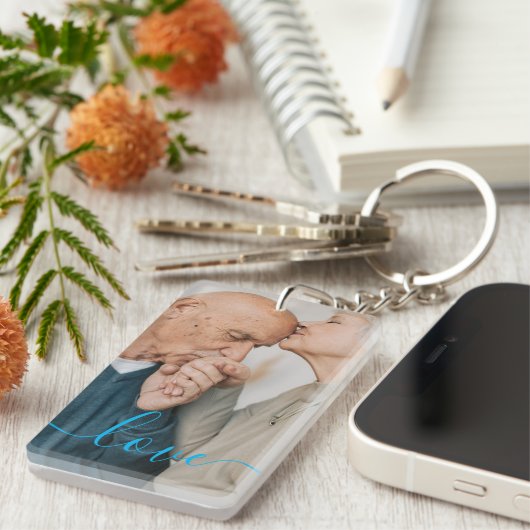 Sleutelhanger voor persoonlijke foto- en tekstfoto (Voorkant Rechts)