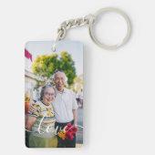 Sleutelhanger voor persoonlijke foto- en tekstfoto (achterkant)